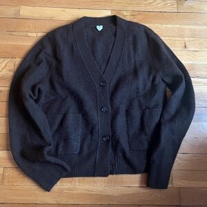 Arket Wool Blend Brown Cardigan - Size M